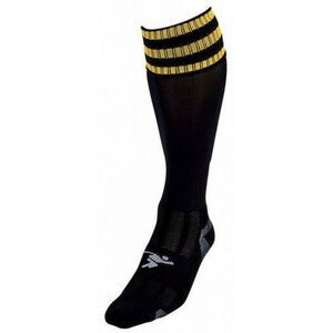 Precision Childrens/Kids 3 Stripe Pro Soccer Socks / Black/Gold